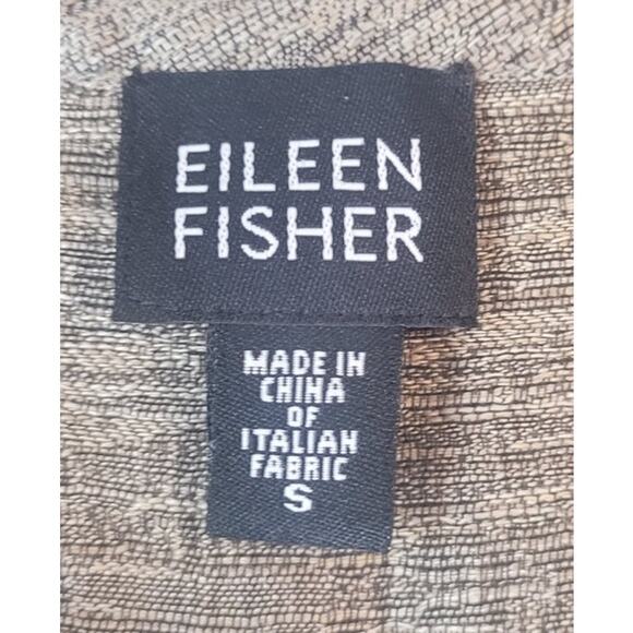 Eileen Fisher Breen Luxury Textured Linen Button Jacket Polished Minimalist Sm - Picture 5 of 8